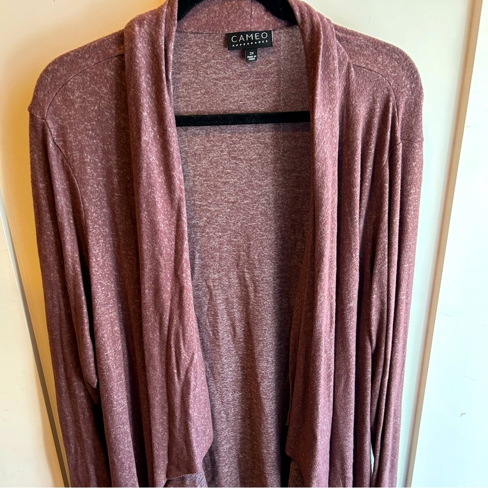 Mauve Oversized Cardigan